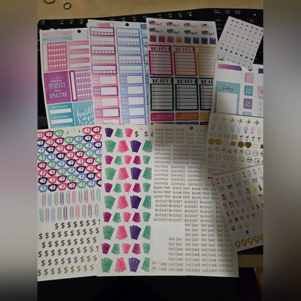 Colorful Planner Stickers Set - Finance/Budget